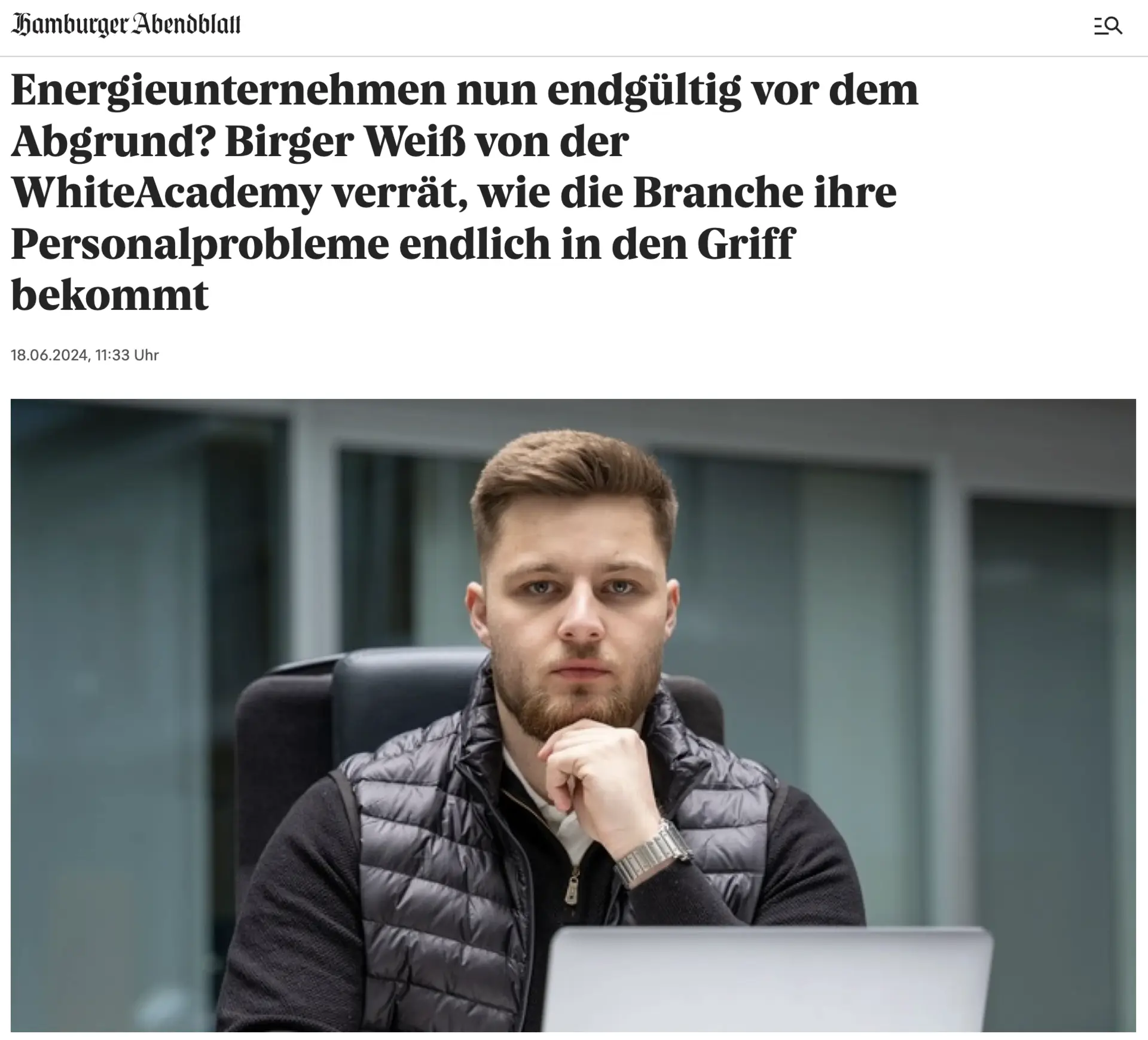Artikel im Hamburger Abendblatt
